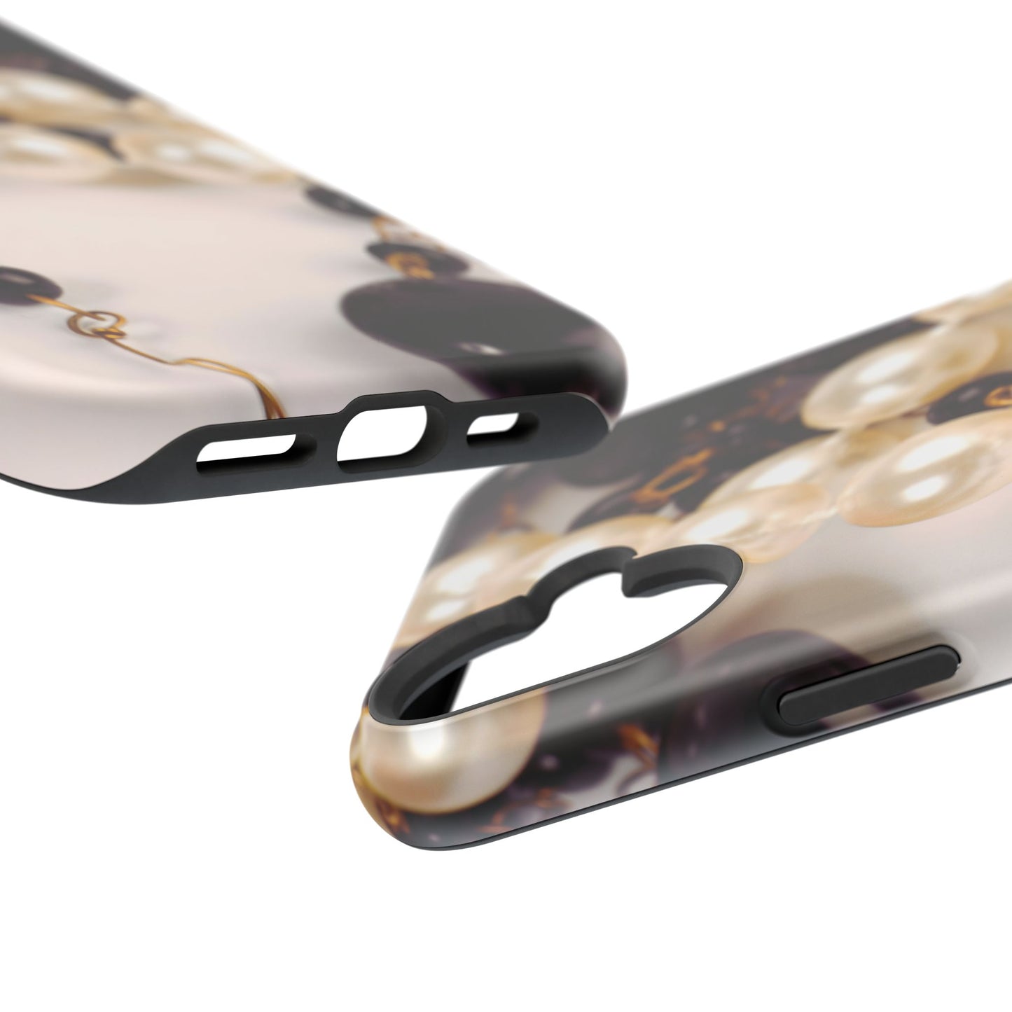 Impact-Resistant Phone Case – Noir Pearl