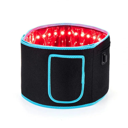 Red Light Waist Massager Belt – 126 LEDs, 640nm Therapy, 50°C Heat Compress, USB Charging