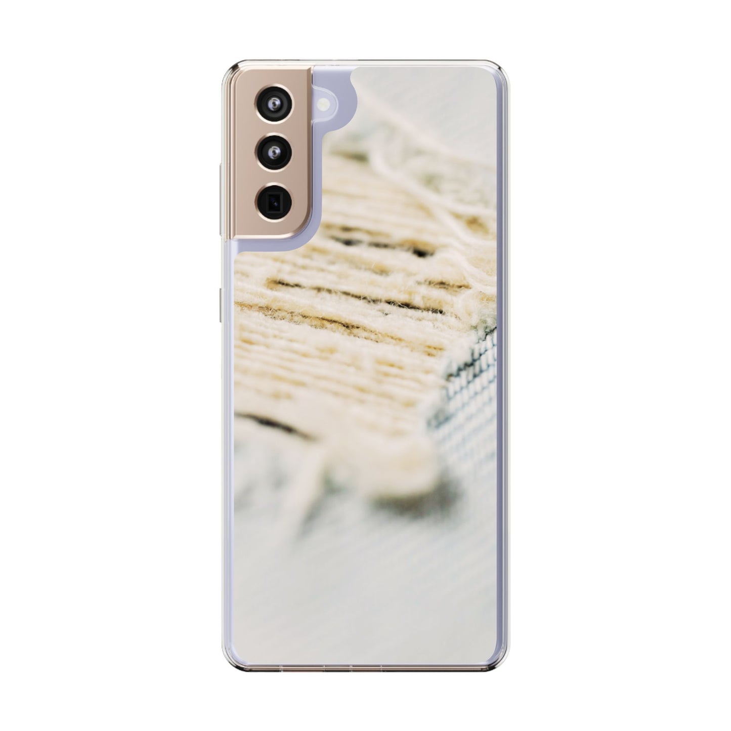 Clear Phone Case – Woven Warmth