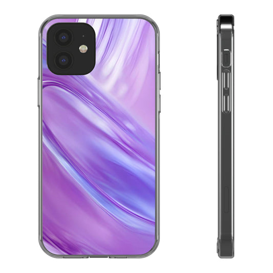 Clear Phone Case – Lavender Wave
