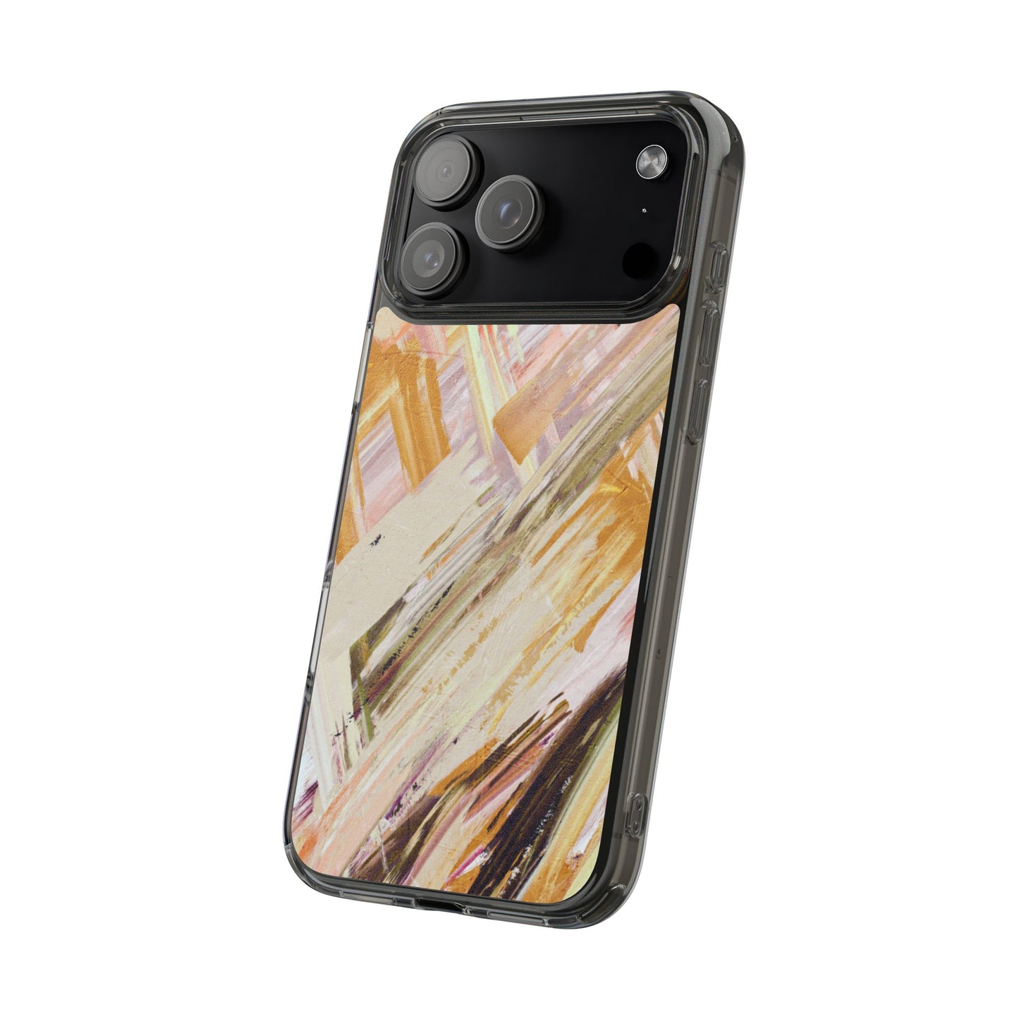 Clear Phone Case – Brush & Bronze