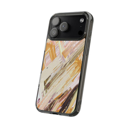 Clear Phone Case – Brush & Bronze