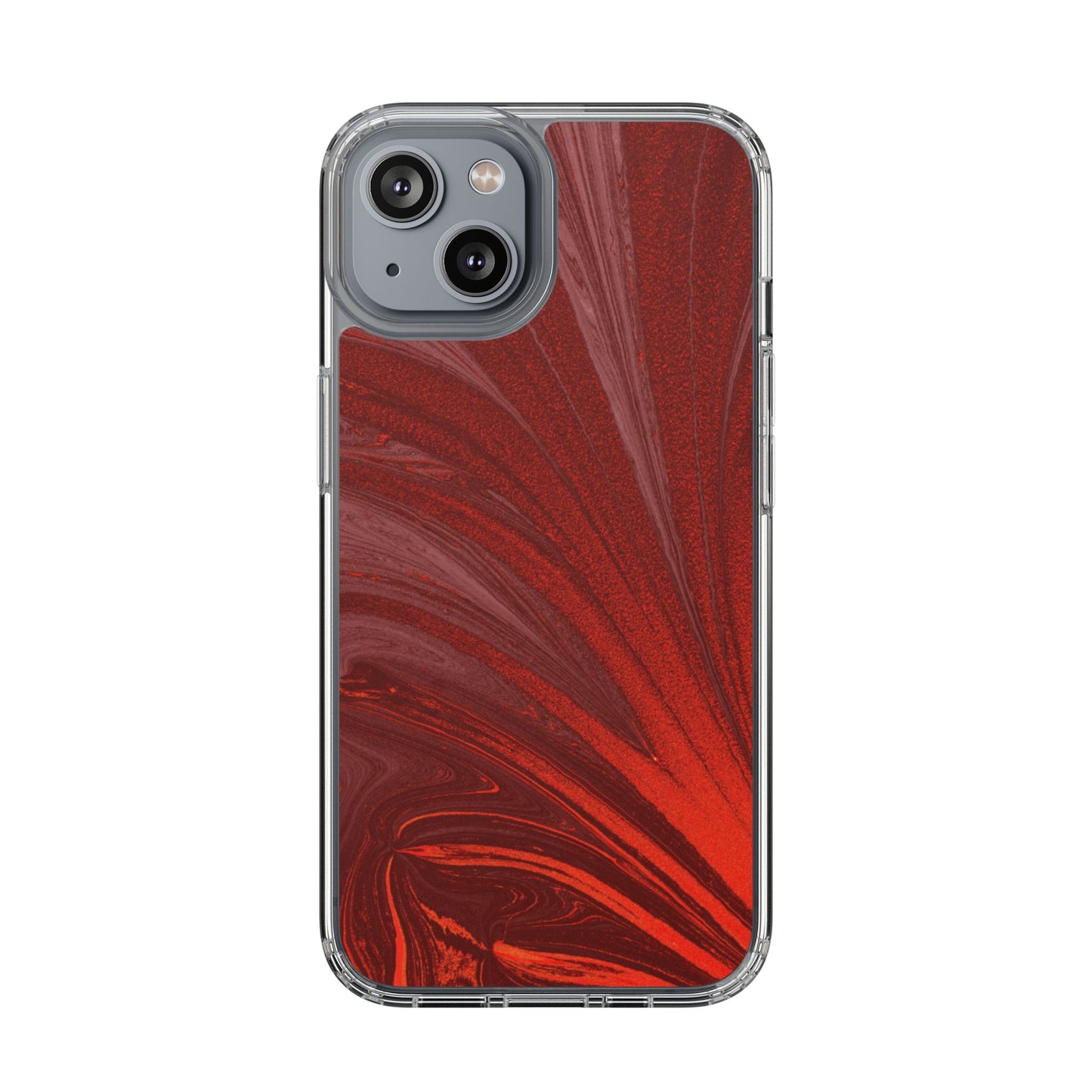 Clear Phone Case – Crimson Current