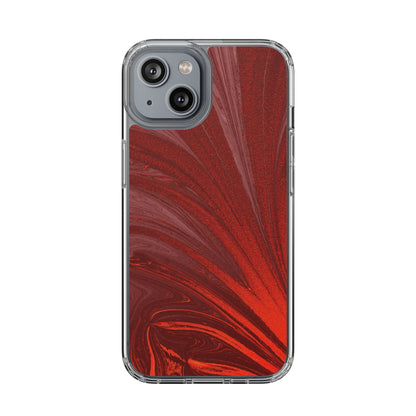 Clear Phone Case – Crimson Current