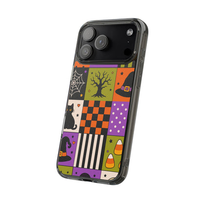 Clear Phone Case – Spooky Patchwork