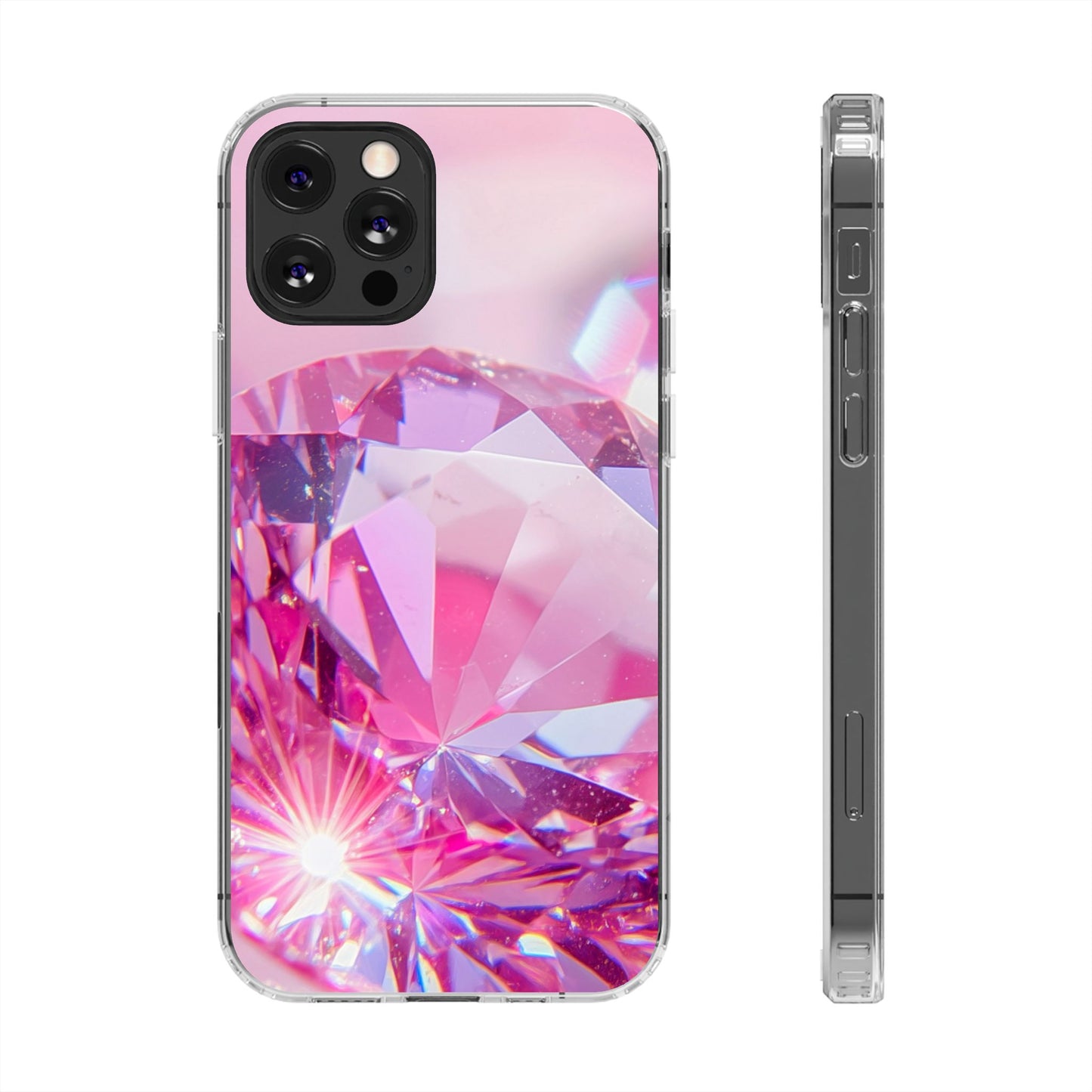 Clear Magnetic Phone Case – Pink Ice