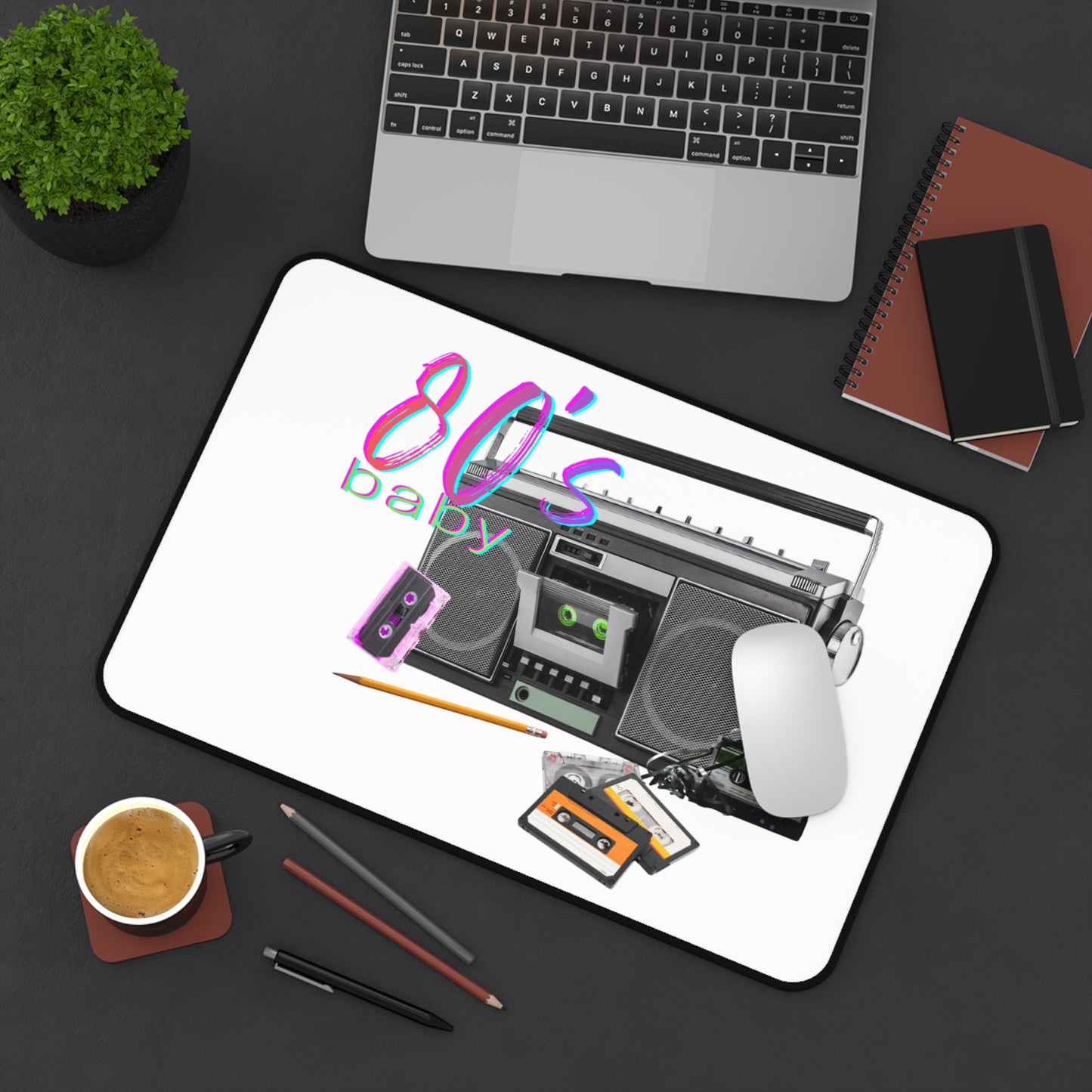 Neoprene Desk Mat – 80s Baby