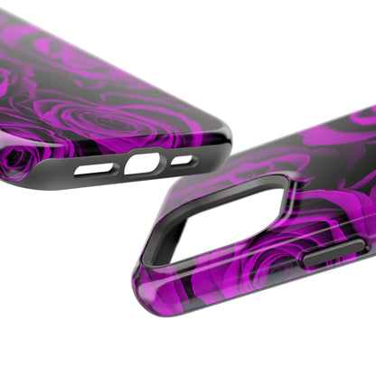 Wireless-Charging Compatible Case – Amethyst Roses