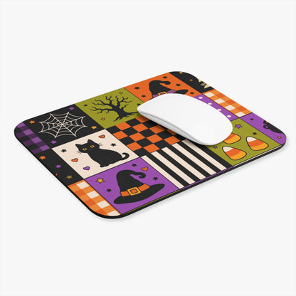 Rectangle Mouse Pad – Spooky Patchwork