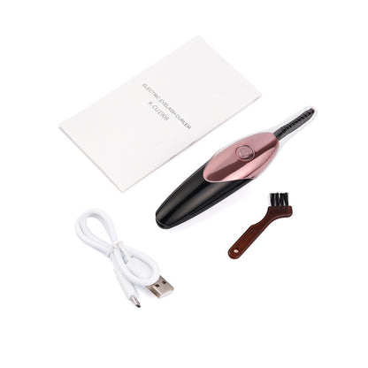 Mini Electric Heated Eyelash Curler Long Lasting Quick Heating Eyelash Brush