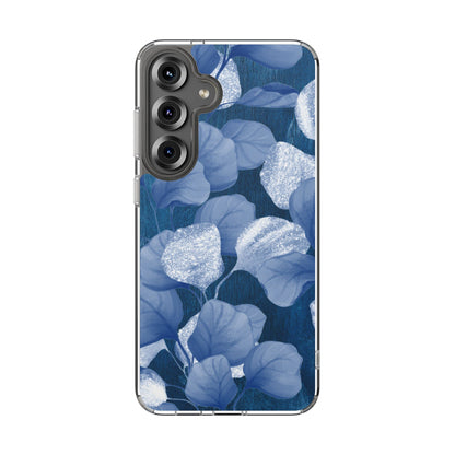 Clear Phone Case – October Blues – Compatible with iPhone 13–17 & Samsung Galaxy S25–S26 Series