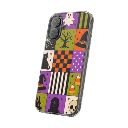 Clear Phone Case – Spooky Patchwork
