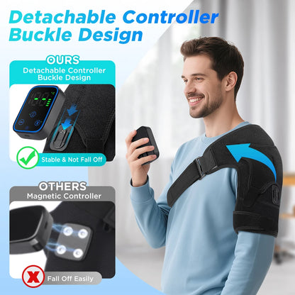 Detachable Wireless APP Control Shoulder Pad Electric Heating Vibration Shoulder Massager Knee Brace Shoulder Massage Belt