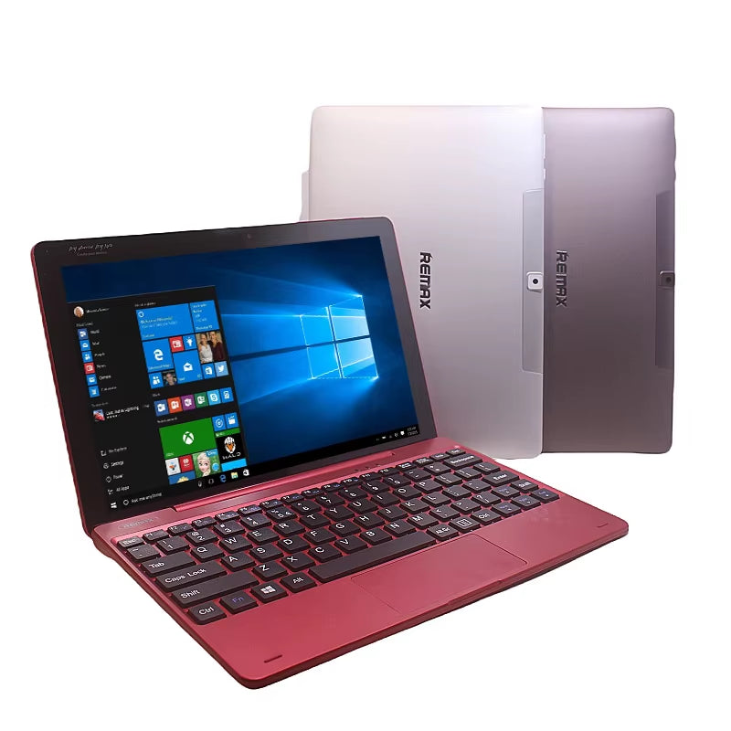 Portable 10.1'' 2-In-1 Laptop 2GB DDR RAM 32GB ROM 64Bit Windows 10 Z8350 Quad Core Tablet with Detachable Keyboard 1280X800Ips