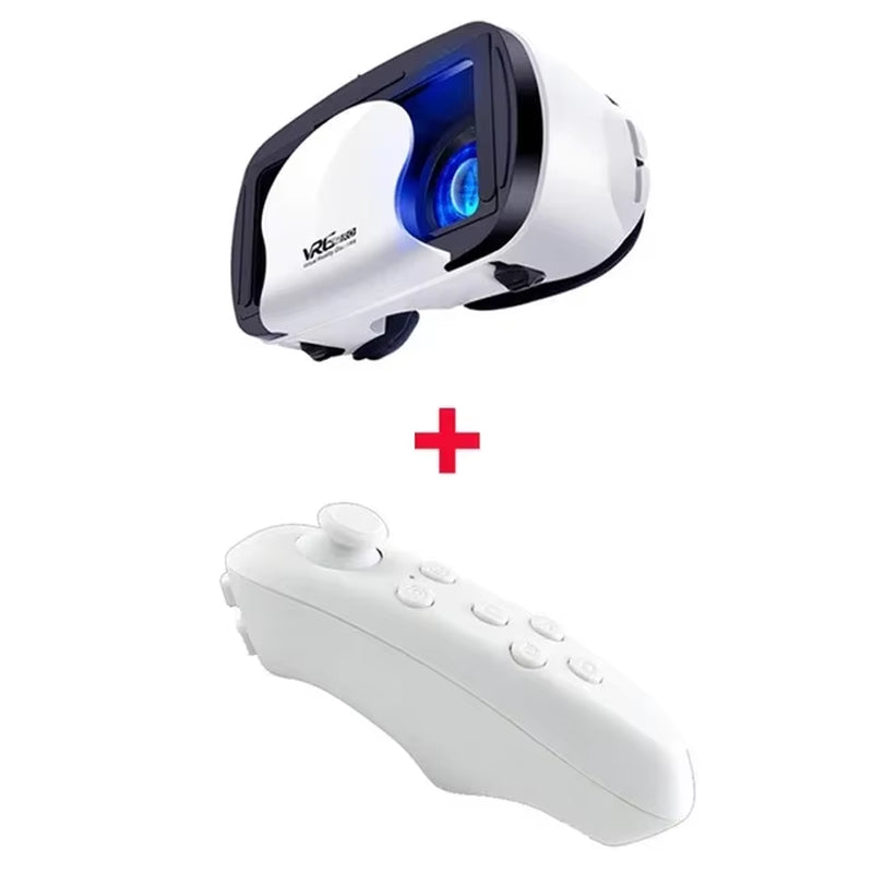 VR Virtual Reality 3D Smart Glasses Stereo Helmet Headset with Remote Controller for IOS Android Smartphones Virtual World 7"