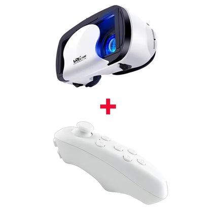 VR Virtual Reality 3D Smart Glasses Stereo Helmet Headset with Remote Controller for IOS Android Smartphones Virtual World 7"