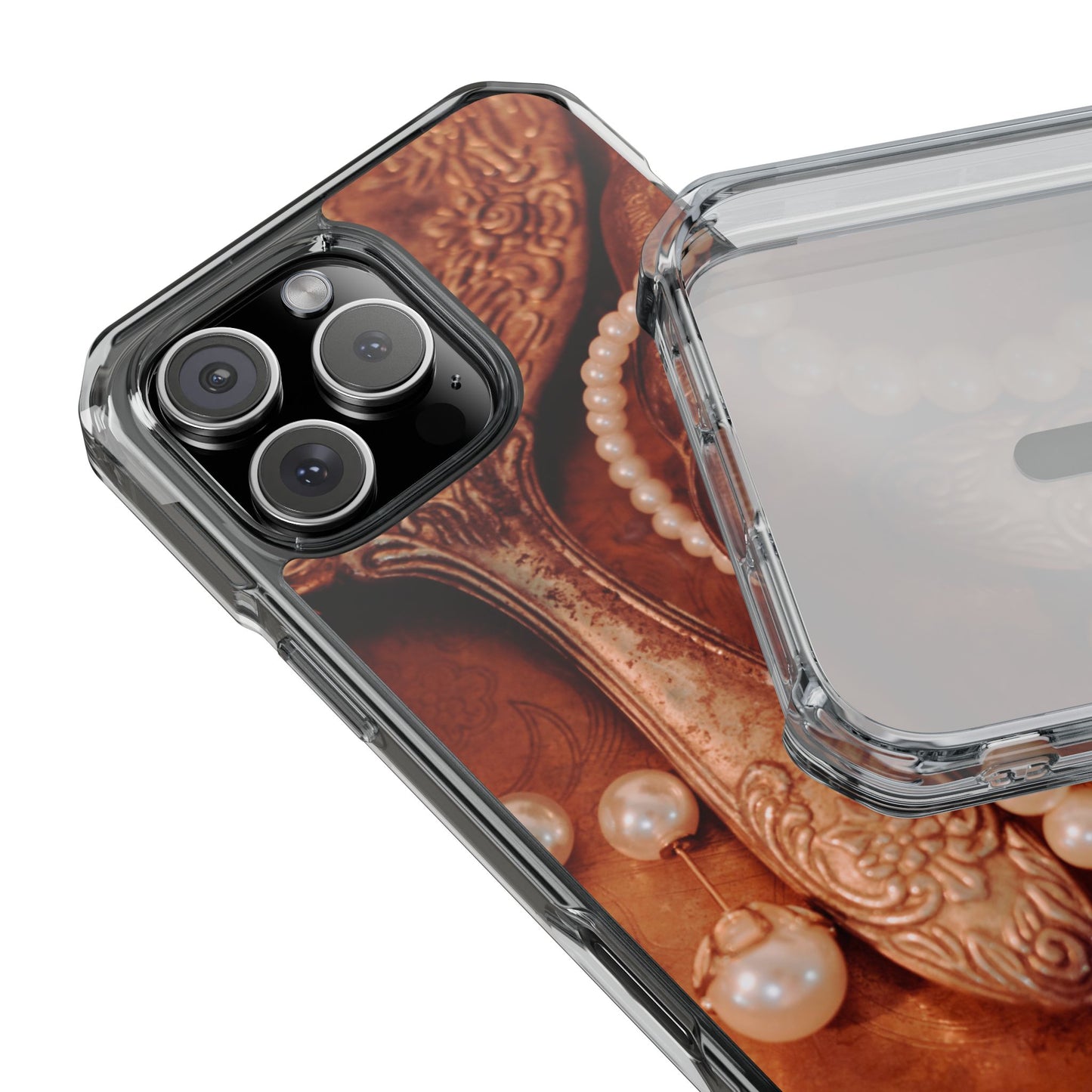 Clear Magnetic Phone Case – Bronze Vanity