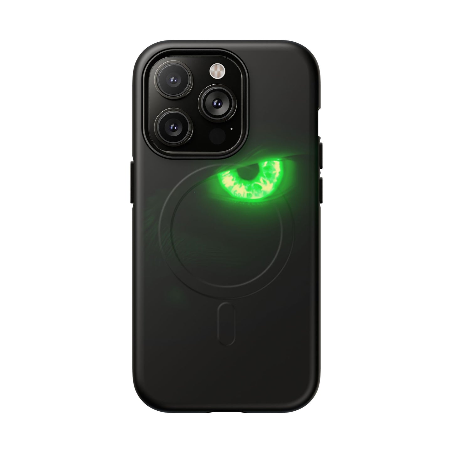 Protective Magnetic Phone Case – Neon Green Monster Eyes