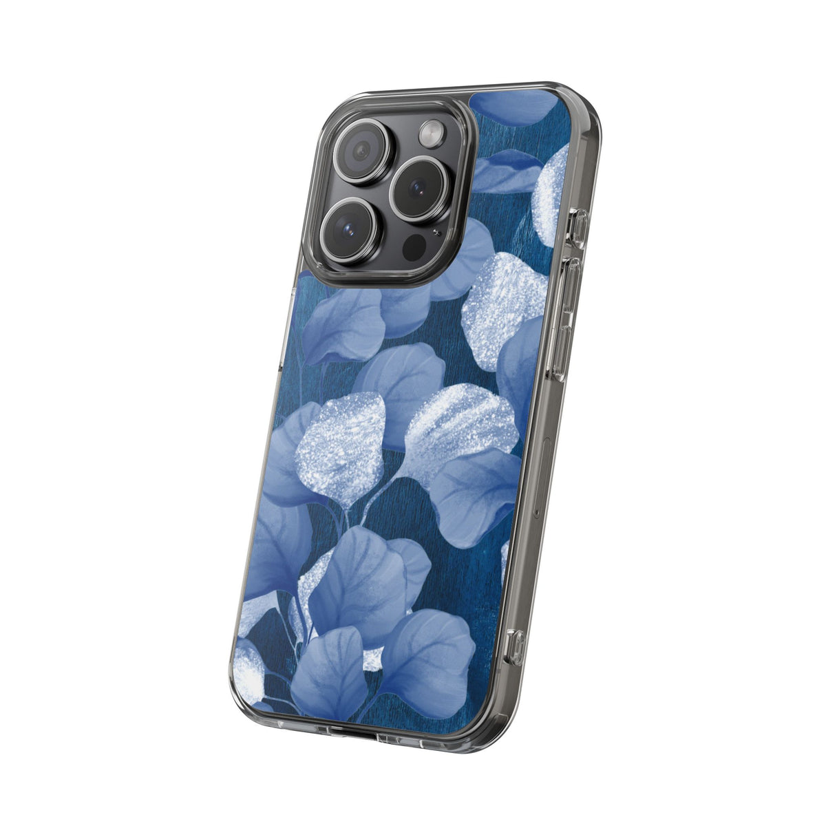 Clear Phone Case – October Blues – Compatible with iPhone 13–17 & Samsung Galaxy S25–S26 Series