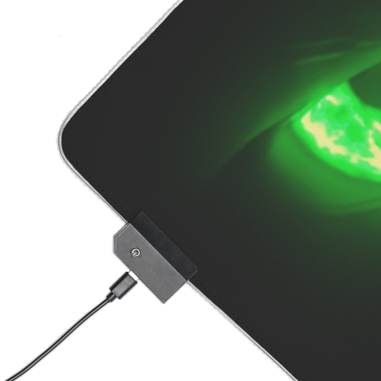 LED Gaming Mouse Pad – Neon Green Monster Eyes