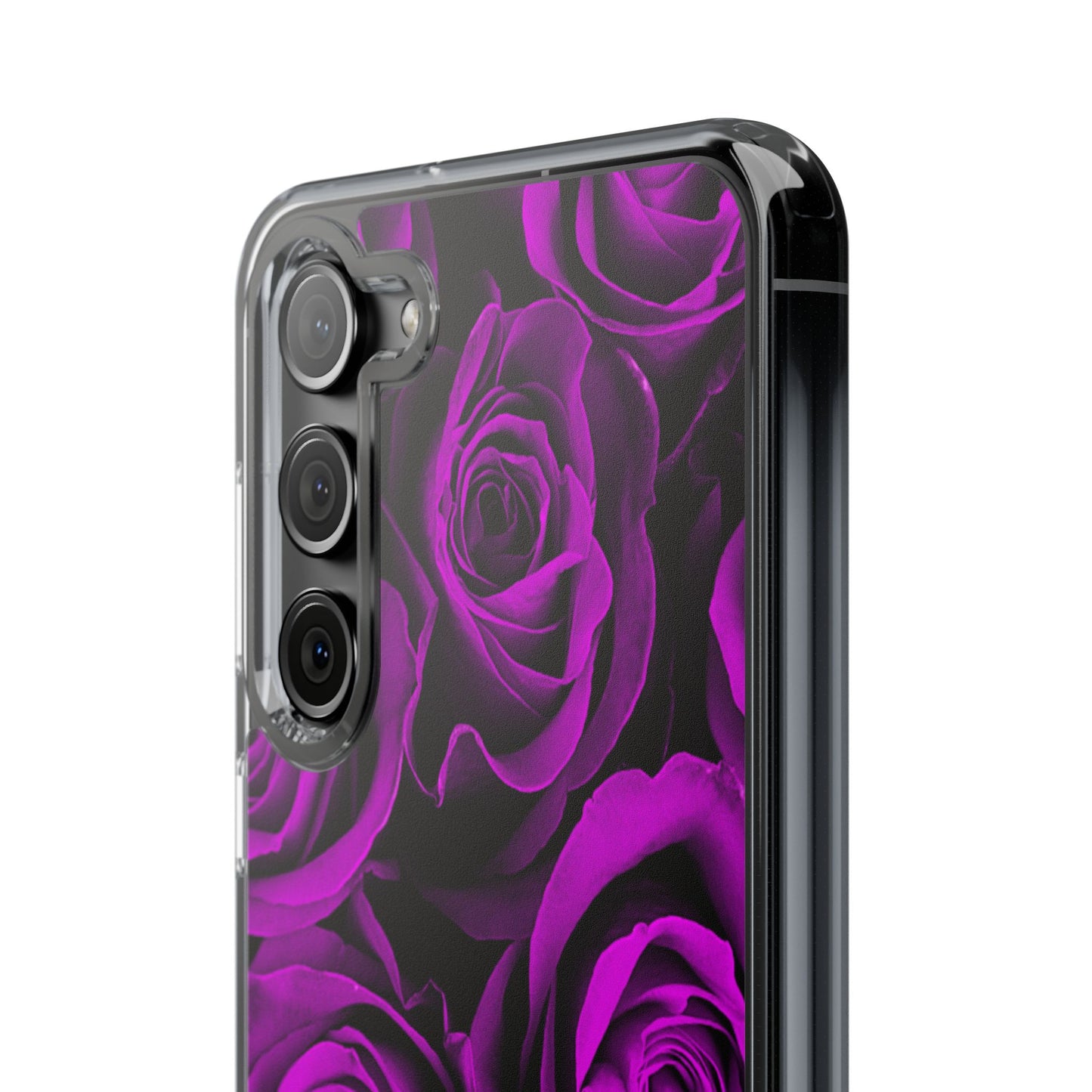 Clear Phone Case – Amethyst Roses