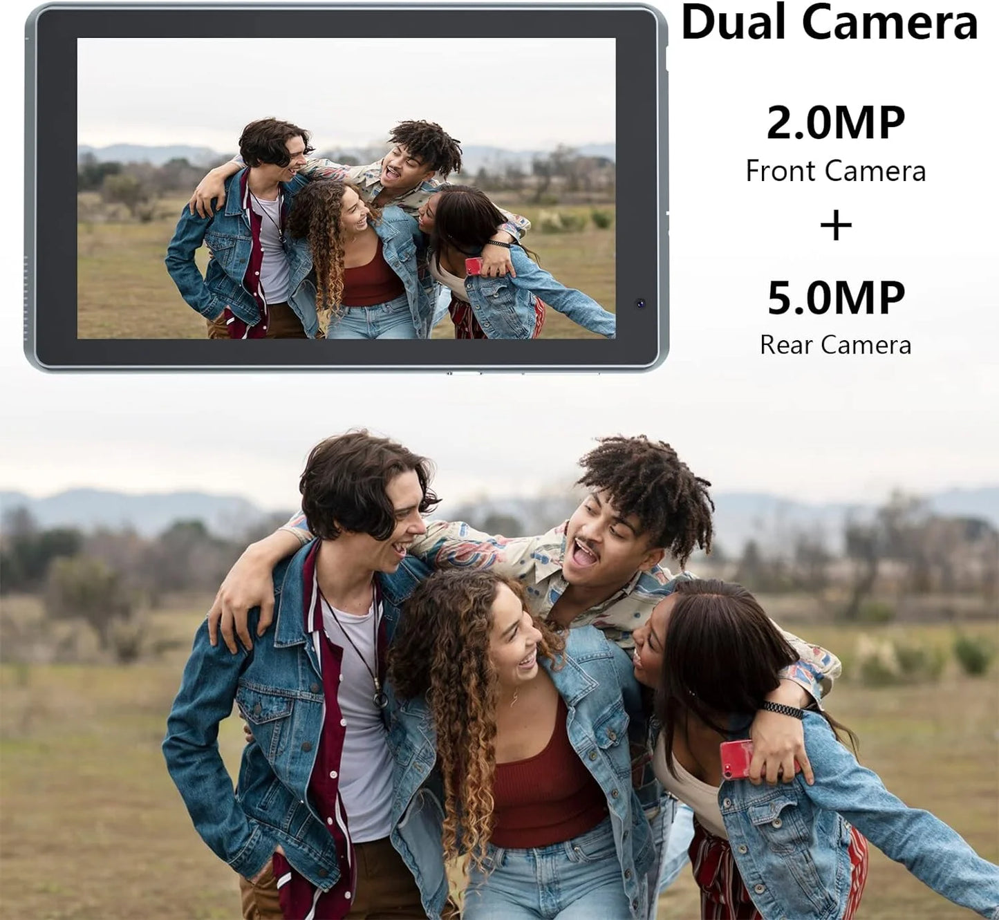 7 Inch Tablet, Android 15 Tablets RAM 6GB+ROM 32GB Quad Core Tablet, IPS Screen, 5.0 MP Camera, Wi-Fi, Bluetooth, GPS, FM Tablet PC Black