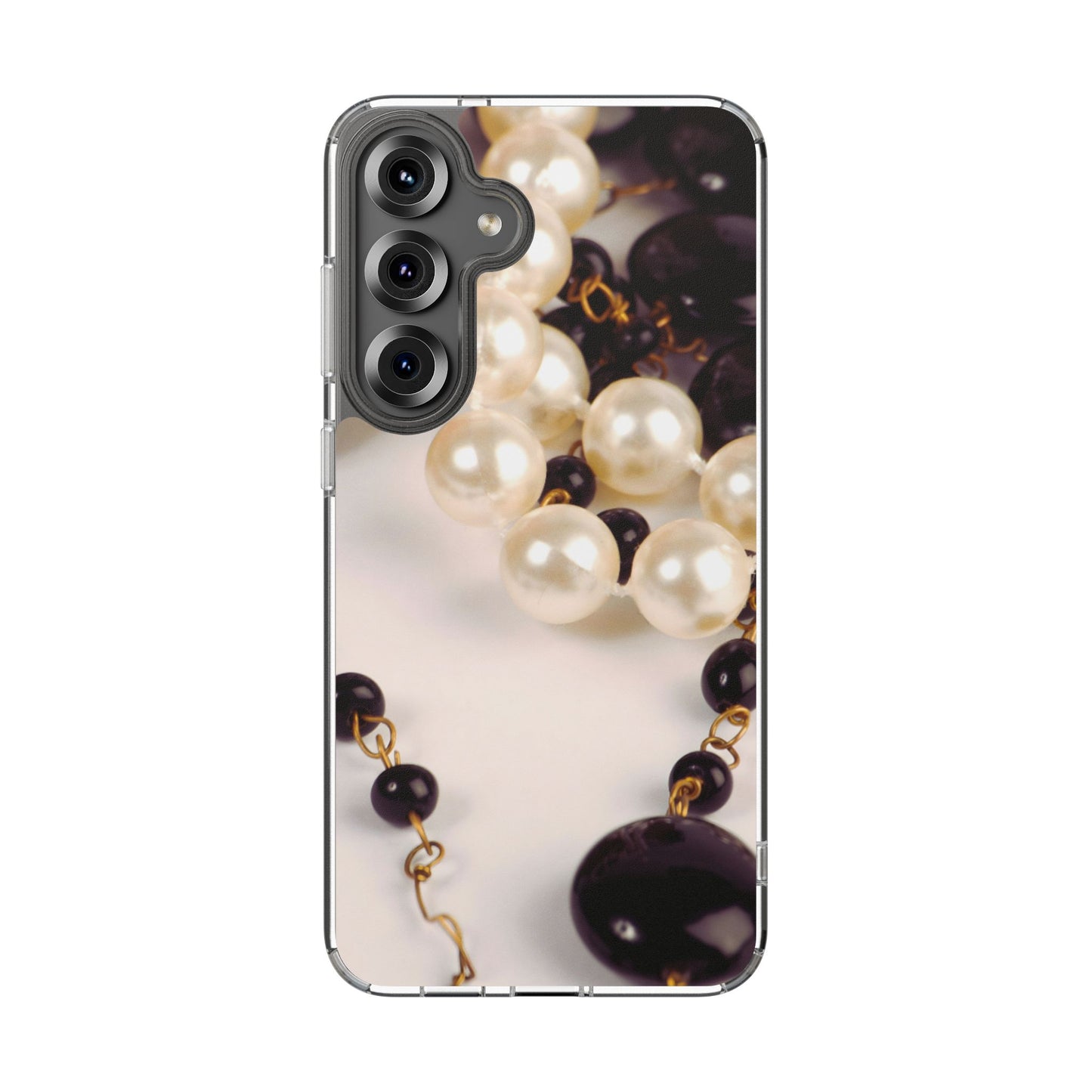 Clear Phone Case – Noir Pearl