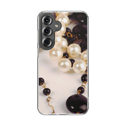 Clear Phone Case – Noir Pearl
