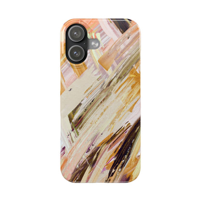 Slim Phone Case – Brush & Bronze