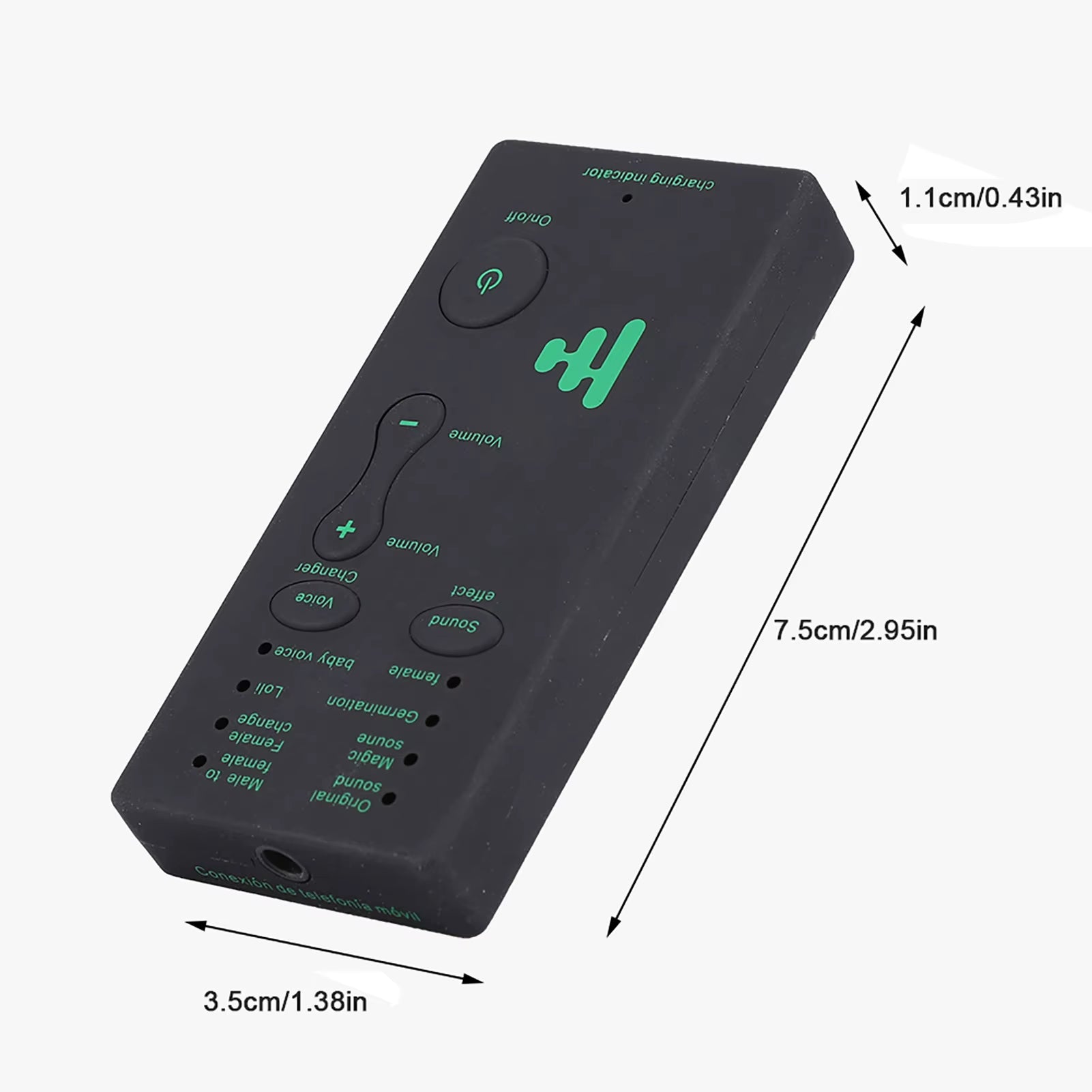 External Sound Card Portable Voice Changer Live Broadcast Sound Card for Mobile Phone PC (English Version) Audio Sound Card