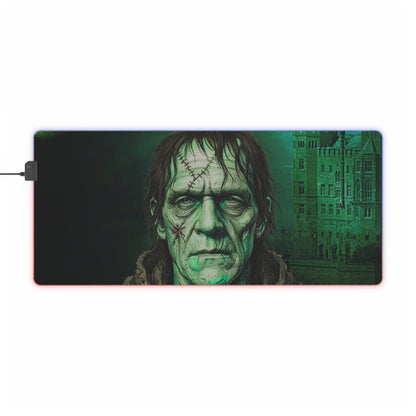 Gaming LED Desk Mat – Stitched in Darkness