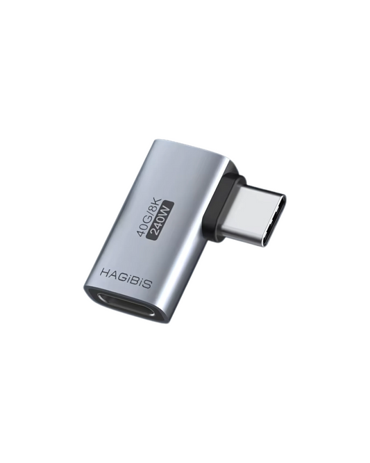 240W USB-C Adapter - 40Gbps 8K Thunderbolt 4/3 90-Degree Converter