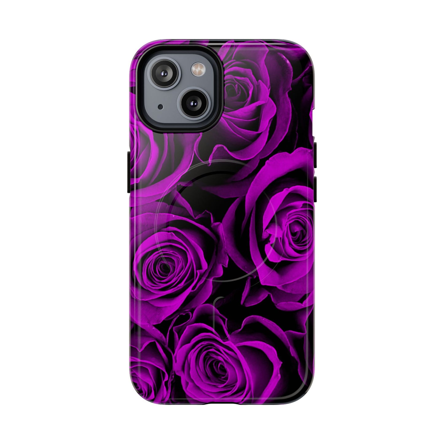 Protective Magnetic Phone Case – Amethyst Roses