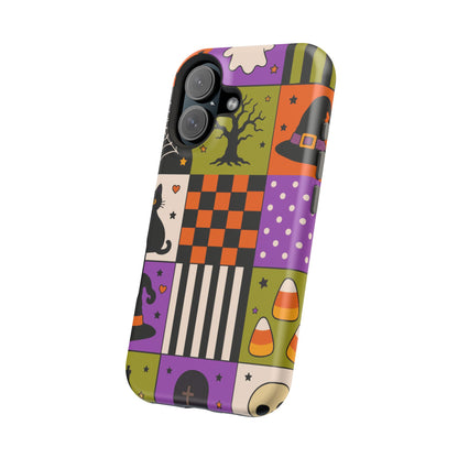 Wireless-Charging Compatible Case – Spooky Patchwork