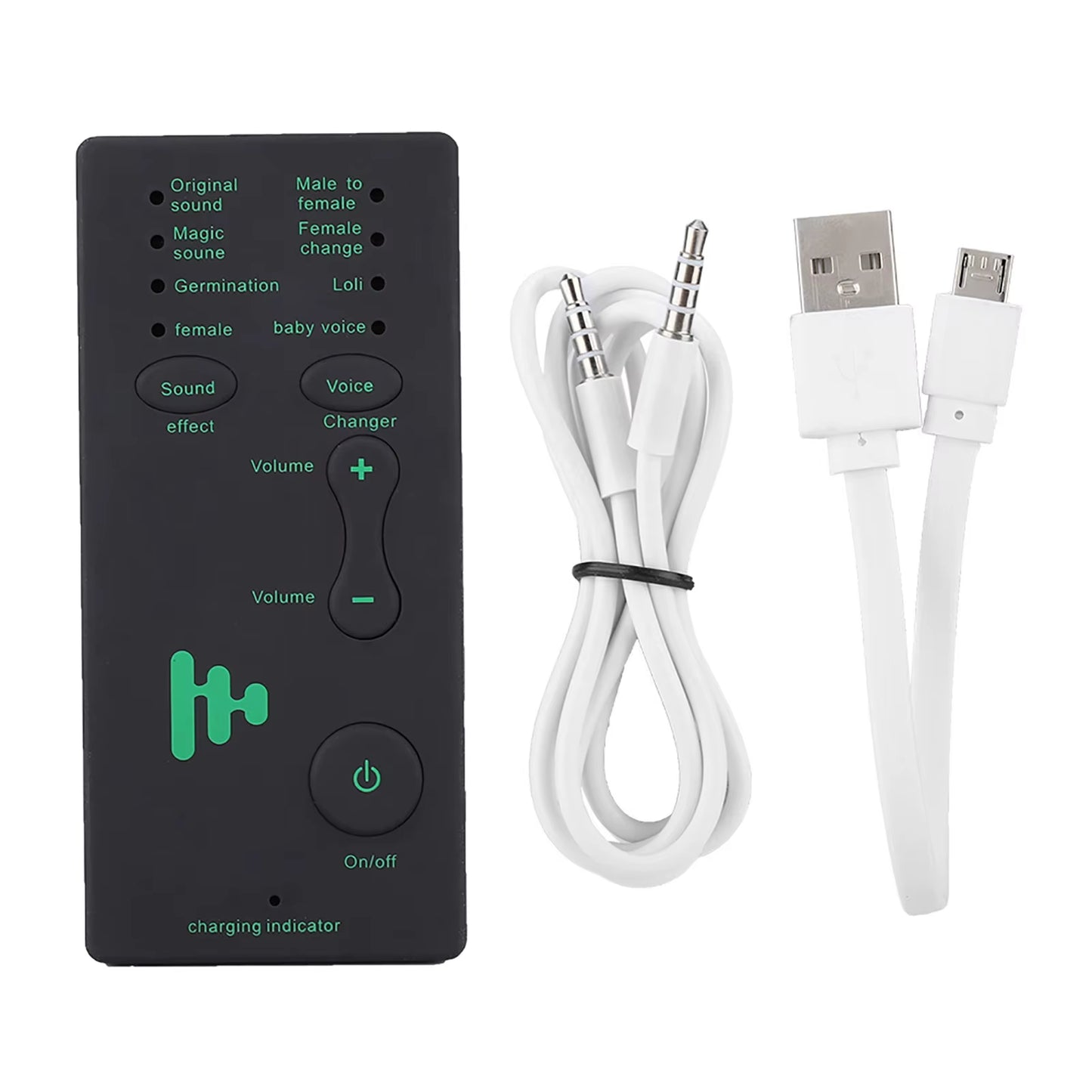 External Sound Card Portable Voice Changer Live Broadcast Sound Card for Mobile Phone PC (English Version) Audio Sound Card