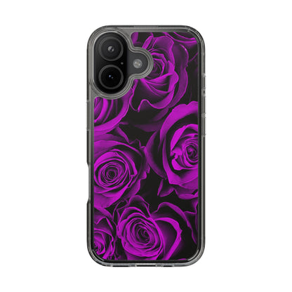 Clear Phone Case – Amethyst Roses