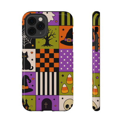 Impact-Resistant Phone Case – Spooky Patchwork