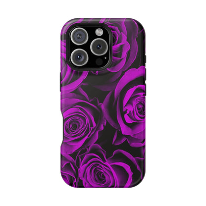 Wireless-Charging Compatible Case – Amethyst Roses