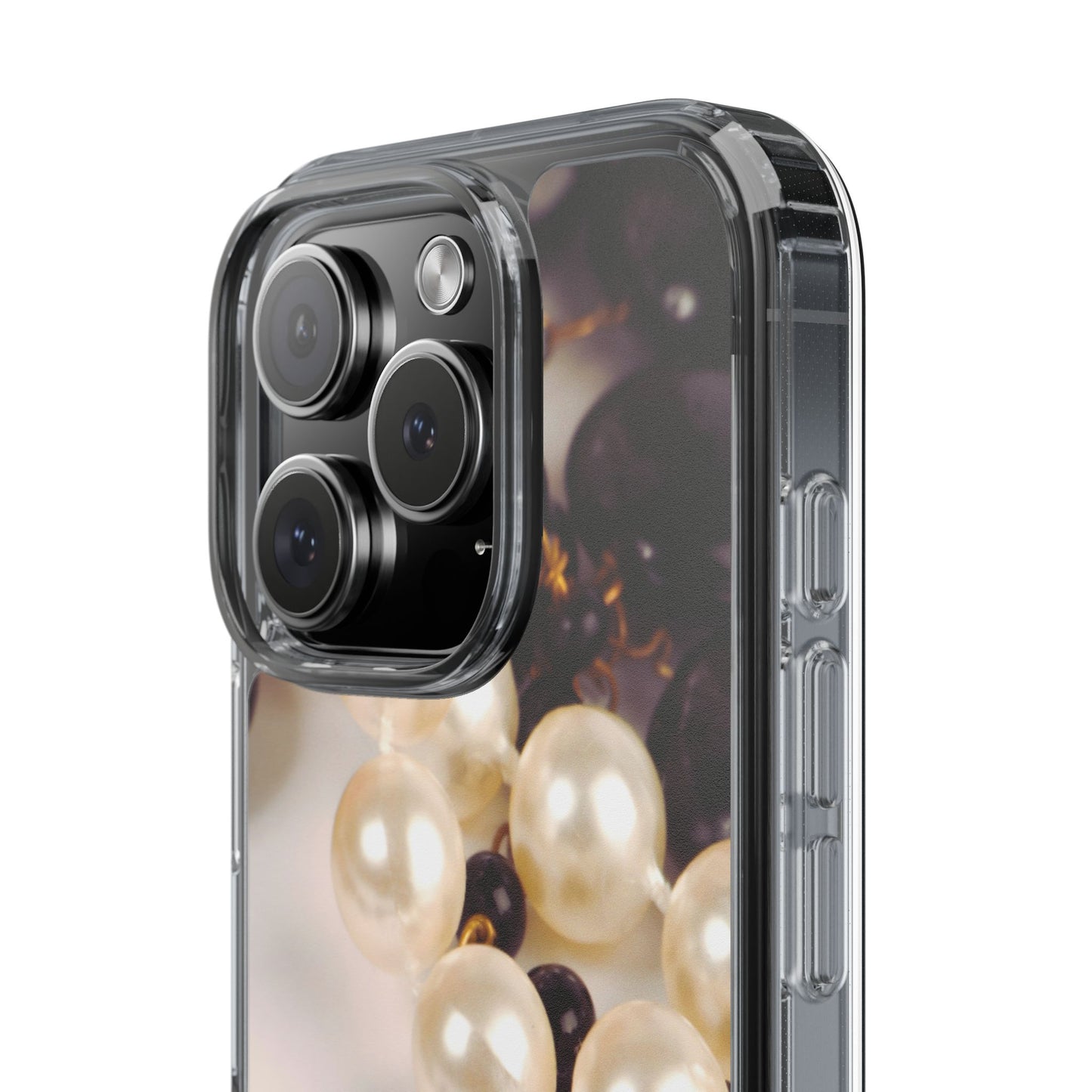 Clear Phone Case – Noir Pearl