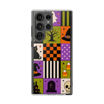 Clear Phone Case – Spooky Patchwork
