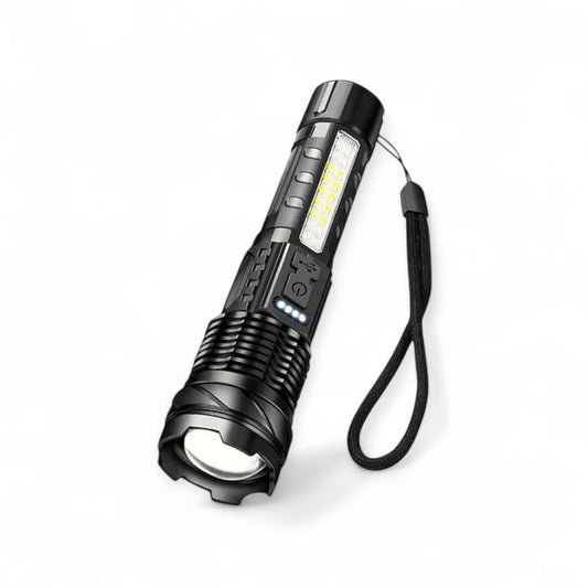 White Laser LED Flashlight: USB Rechargeable, High Power Tactical Torch