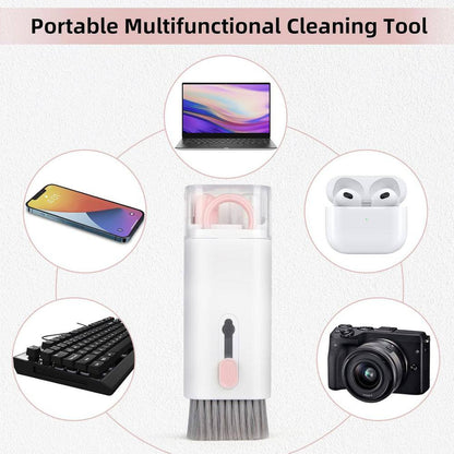 Laptop Keyboard Dust Cleaner Brush Set, 7-In-1 Electronics Dust Remover with Key Puller Multifunctional Cleaning Tool