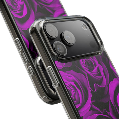 Clear Phone Case – Amethyst Roses