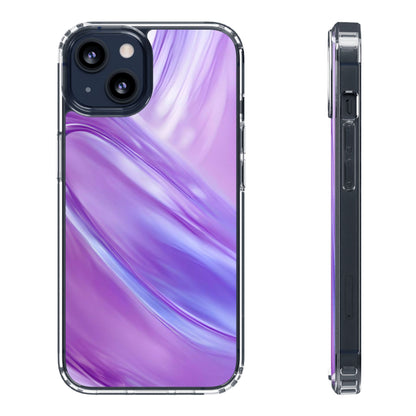 Clear Phone Case – Lavender Wave