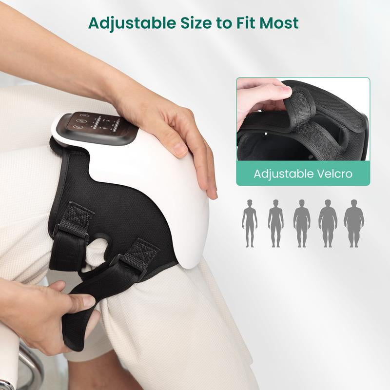 Snailax Cordless Knee Massager with Heat, 3 Vibration Modes & 3 Heating Levels, LED Touch Screen, Ergonomic Design, Gifts for Men & Women