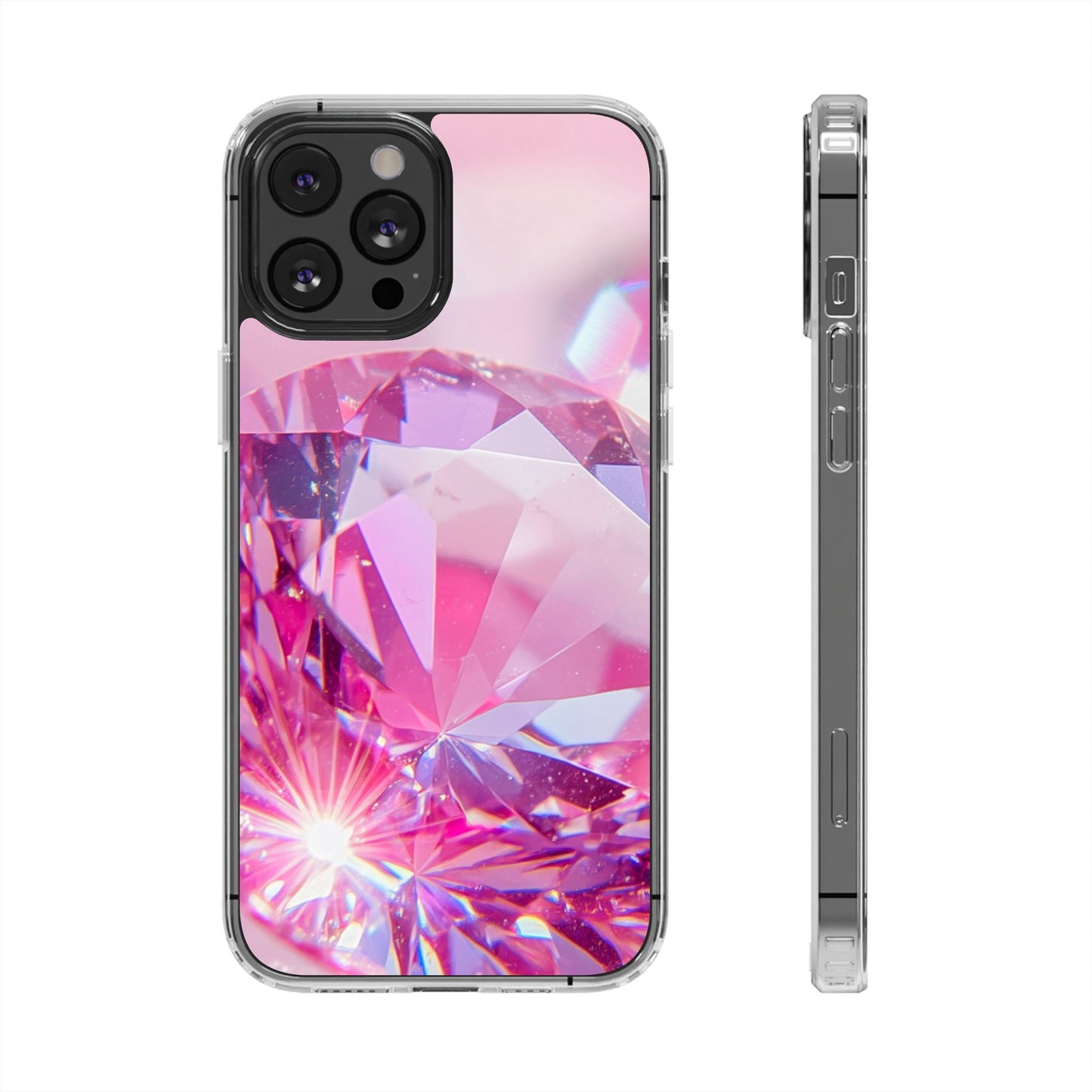 Clear Magnetic Phone Case – Pink Ice
