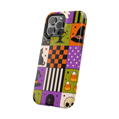 Wireless-Charging Compatible Case – Spooky Patchwork