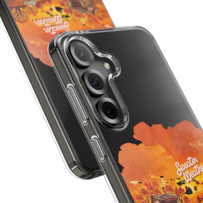 Clear Phone Case – Sweater Weather – Compatible with iPhone 13–17 & Samsung Galaxy S25–S26 Series
