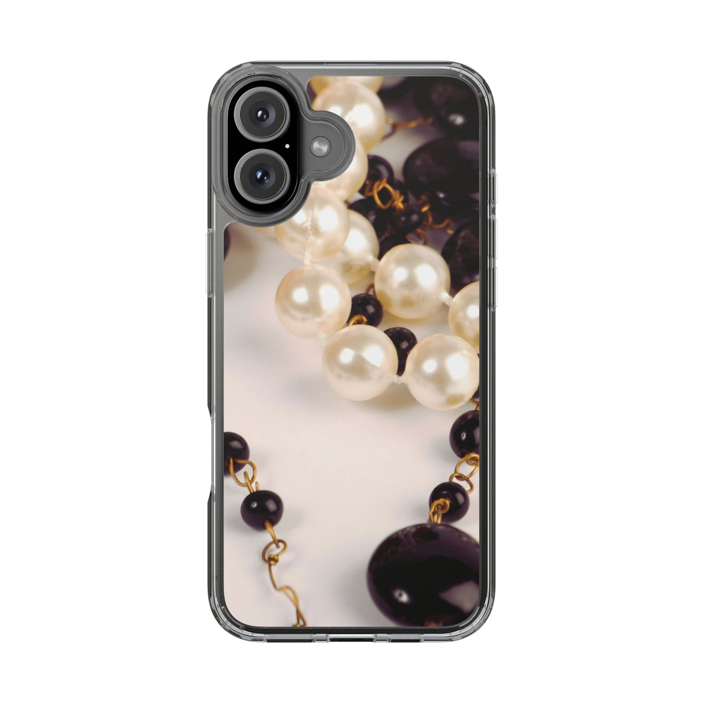 Clear Phone Case – Noir Pearl