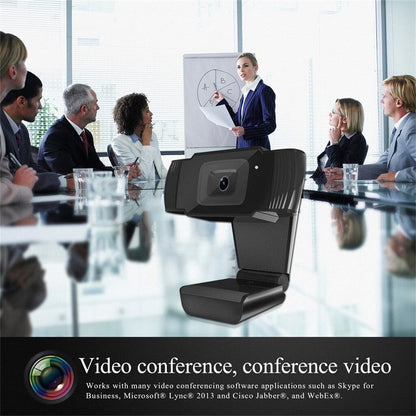 720P HD Webcam with Mic Rotatable PC Desktop Web Camera Cam Mini Computer Webcamera Cam Video Recording Work in Stock